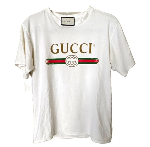 Shirt gucci bianca logo - t-shirt,