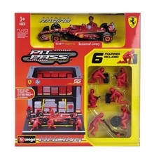 1/43 BURAGO - FERRARI - F1  SF-24 DIORAMA GARAGE PIT-STOP TEAM 18-36862-S