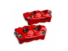 COPPIA PINZE ANTERIORI RADIALI HYPURE ROSSE 100 MM BREMBO RACING PER DUCATI PAN