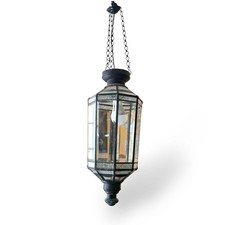 Lampadario etnico in ferro e