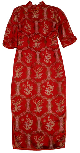 Abito lungo cheongsam geisha - lungo,