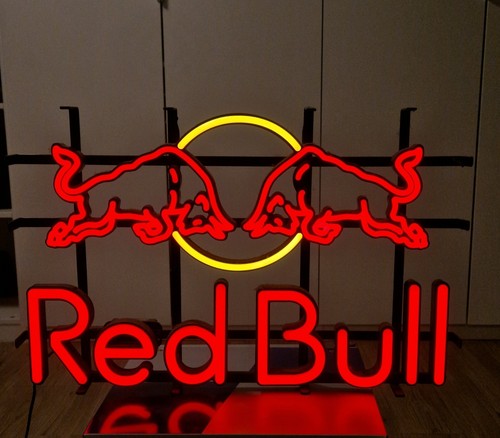 Insegna luminosa red - bull, neon