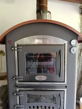 FONTANA FORNI FIAMMA 80 COTTURA INDIRETTA LEGNA FINITURA RAME E MATTONCINI