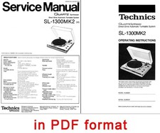 Technics SL-1300mk2 Service &