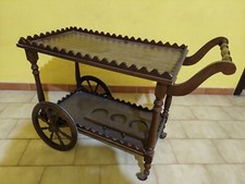 Carrello portavivande, porta bottiglie in legno vintage.