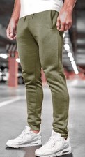 Joggers pantaloni tuta verde militare M Nuovo