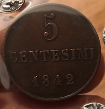 Moneta 5 Centesimi 1842