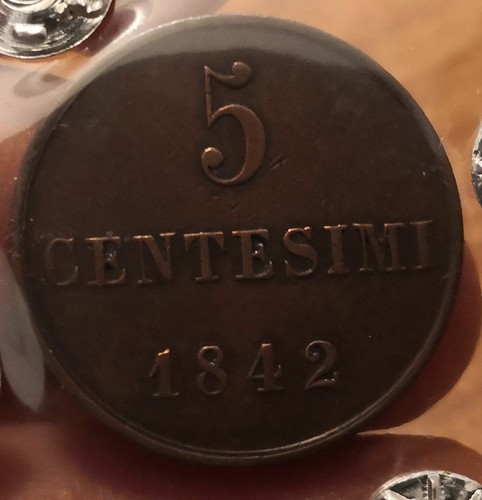 Moneta centesimi 1842 - 5,