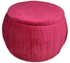 Pouf poggiapiedi rosso