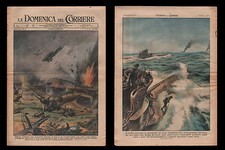 RSI. WWII. Aviazione. Domenica del Corriere del 14-1-1945. Illustra Molino.