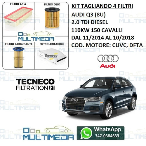Kit tagliando filtri audi - kit,