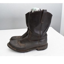 Stivali da lavoro Red Wing Pecos in pelle marrone 11,5 B made USA LEGGI