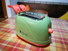 Tostapane verde elettrico con regolazione e cassettino