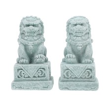  2 PCS Chinese Stone Lion Decorazione Acquario Decorazioni Per Ornamento Cinese