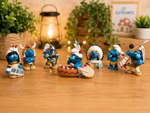 Puffo puffi indiani - indiani, schleich