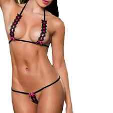 Completo intimo da per donna sexy reggiseno perizoma pizzo lingerie completino