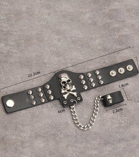 Bracciale uomo teschio con - teschio,