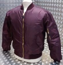 MA1 Giacca Stile Bomber Militare US Mod / Scooter / Bikers Tutti Taglie Granata