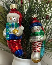 Lotto 2 pupazzi di neve