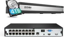 ZOSI 16CH PoE NVR con disco