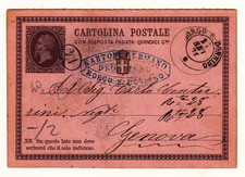 Cartolina Postale - Borgo S. Donnino - Parma - 1887