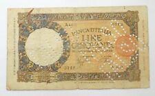 Banconota 50 lire lupetta