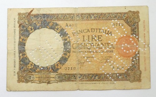 Banconota lire lupetta - banconota, 50