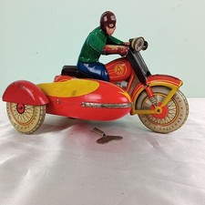 Motocicletta Sidecar Latta Funzionante Corda Russa Leningrado Epoca anni '70