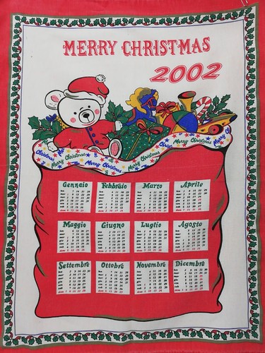 Strofinaccio calendario natale - strofinaccio,