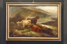 Antico dipinto olio - , tela