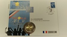 2 euro Numisbrief Francia 2011 30 anniv. Festa Musica  Lettera numismatica Rara