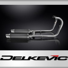 Silenziatori tondi carbonio 350mm scarico completo Kawasaki W650 W800 2019-2024