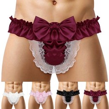 1pc-Sissy Uomo Lingerie Raso