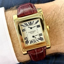 Cartier Tank a Vis Dual Time