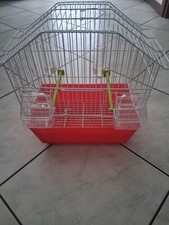 gabbia per uccelli pari a nuova con accessori cibo e acqua