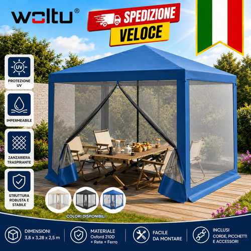 Gazebo 8x3 da giardino - gazebo,