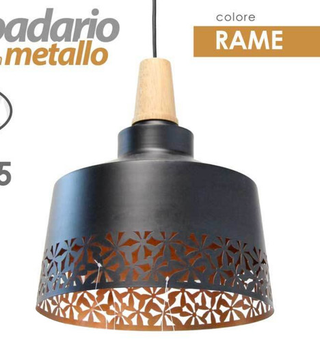 Lampadario tondo color rame - tondo,