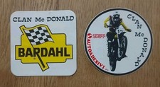 N35) MOTOCROSS STAFF CLAN Mc DONALD ADESIVO STICKER Vintage '80 Moto Motori 9 cm