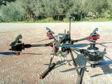 Drone autocostruito coaxial octocopter 600mm diametro telaio