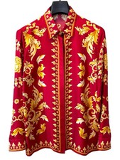 Camicia Versace seta rossa