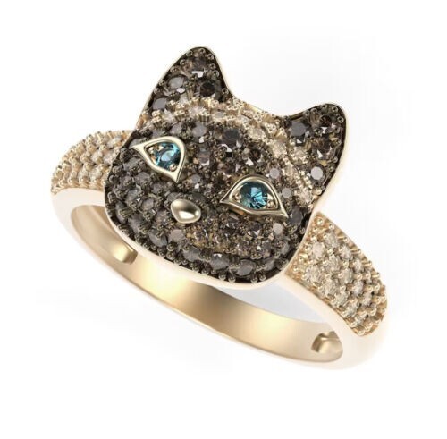 Anello viso gattino - , siamese