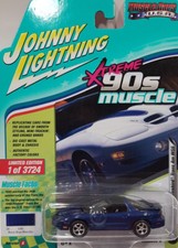 Johnny Lightning JLMC014-5A Pontiac Firebird Trans Am WS6 blu 1:64 NUOVO IMBALLO ORIGINALE