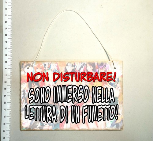 Non disturbare targa fumetti - disturbare,