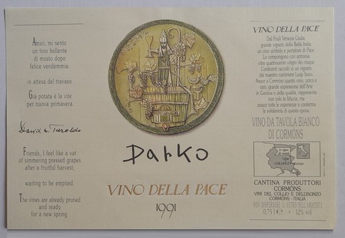 Etichetta vino della - della, pace