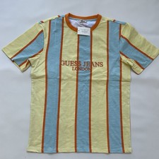 T-shirt Guess uomo Originals London a righe maniche corte multicolore taglia L