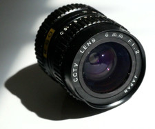 6MM F1.2 CCTV MADE IN JAPAN TV C-MOUNT LENS WIDE FAST meteor astronomy low light