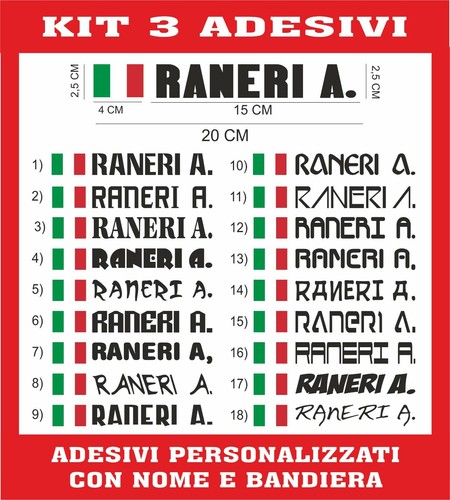 Adesivi nome bandiera - adesivi, +