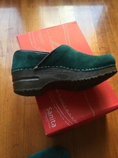 Zoccoli Sabot donna "Sanità" n. 36 scamosciato colore verdone come nuovi