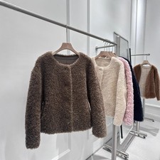 Women 100% Wool Real Shearling
