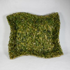 B242 CESTA CESTO CESTINO PANE PORTA FRUTTA FRUTTIERA IN VIMINI VERDE 39 X 33 cm